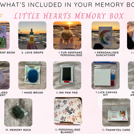 Little Hearts Memory Box Dog Memorial