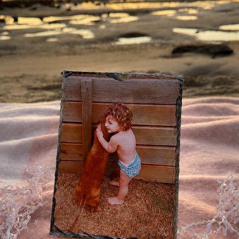 Personalised Photo Slate Keepsake – Custom Stone Picture Gift